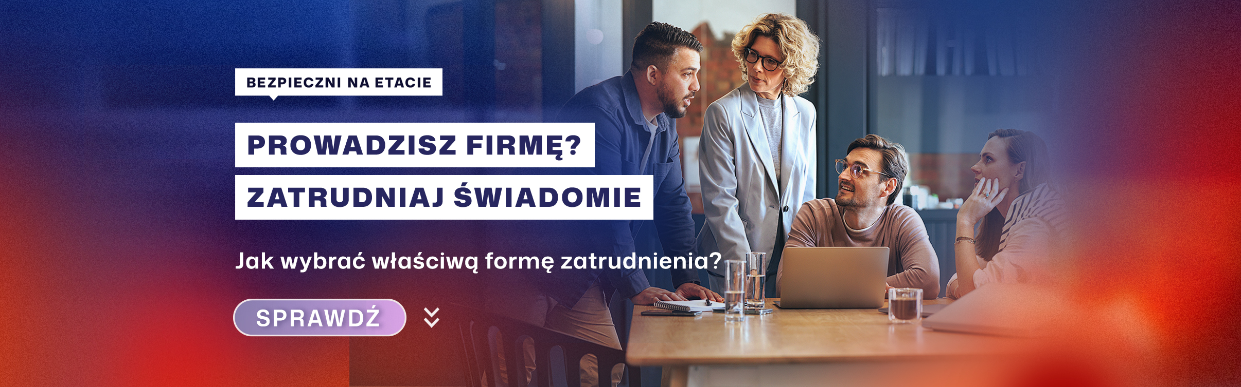 Bezpieczni na etacie - baner dla pracodawców 